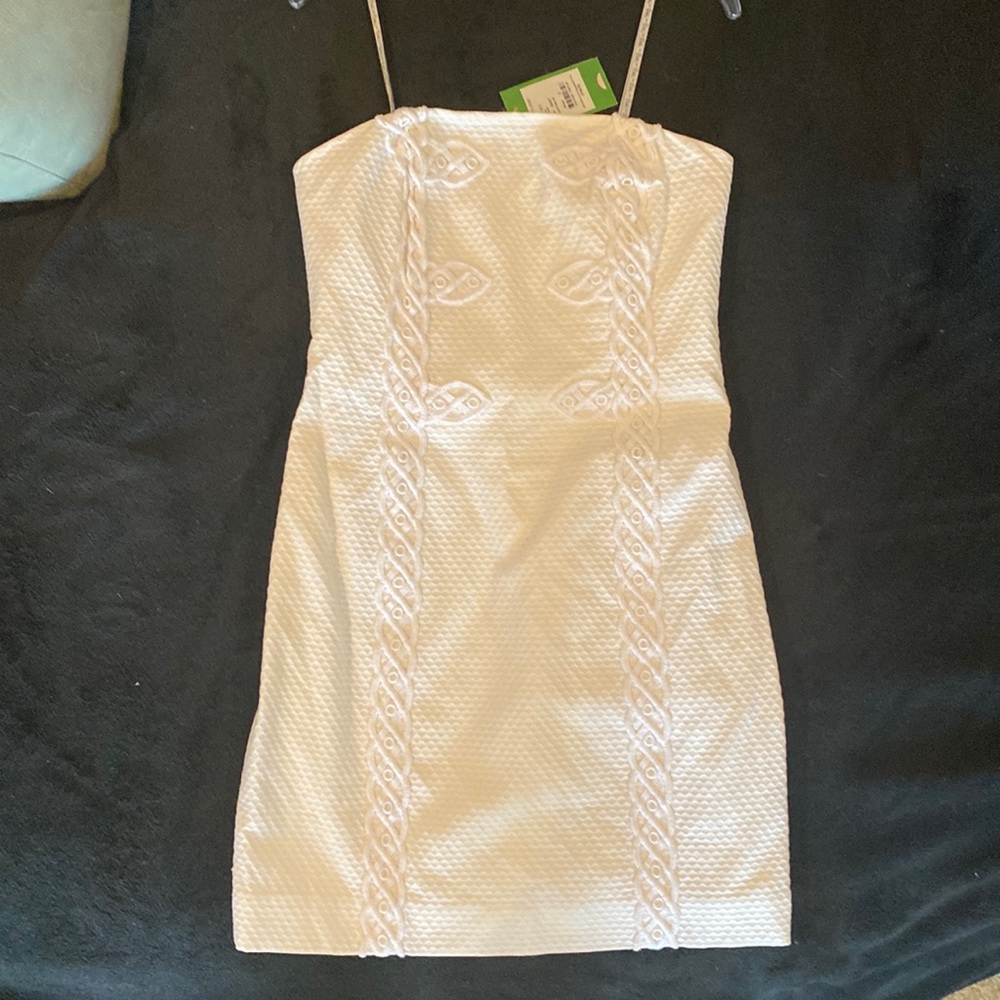 NWT-Beautiful Lilly Pulitzer white strapless dress- size 2